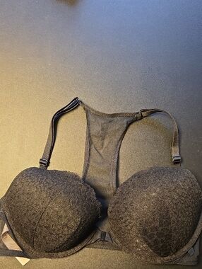 Victoria's Secret Black Lace Bra with Mesh Trim